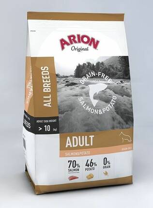 Arion Original Grain-Free Salmon & Potato Dog Food 12kg - Arion Dry Dog Food - 5414970049610 - 1