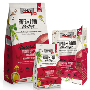 MACs Superfood für Hunde Erwachsene Trockenfutter Mono Pferd - Spezialtrockenfutter - 4027245903640 - 1