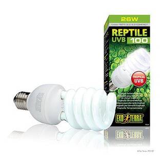 Exoterra Reptilian UVB 100 25w E27 Lampe - Terrarien Beleuchtung und Heizung - 015561221870 - 1