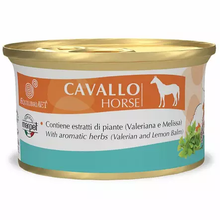 AEQUILIBRIAVET Horse 85g - Våtmat i burk för katt - 8031701202310 - 1