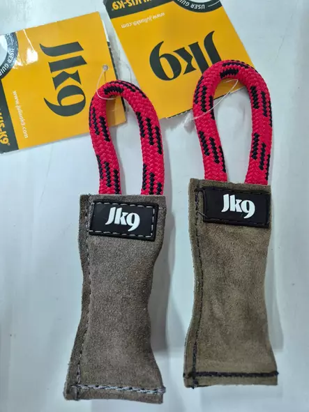 JK9 Leather Tug Dummy 10cm - Dog Training Toys - 5999053602390 - 1