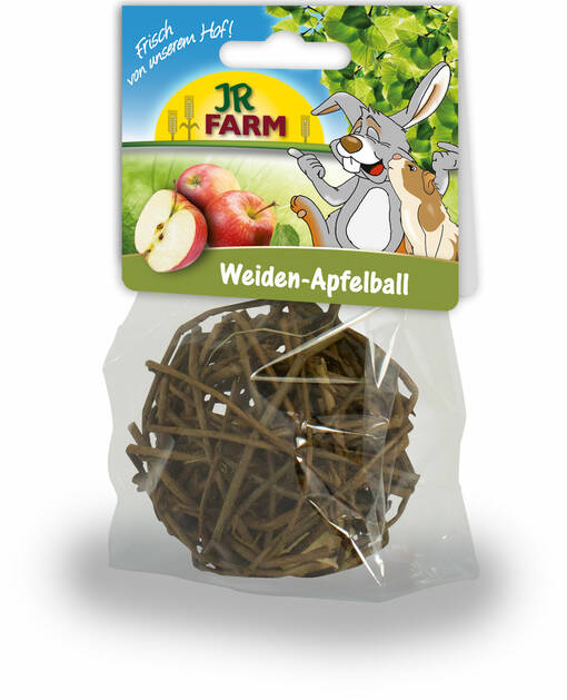 Jr. Farm Apple Willow Ball Treat for Rodents 15g - Rabbit and Rodent Treats - 4024344108570 - 1