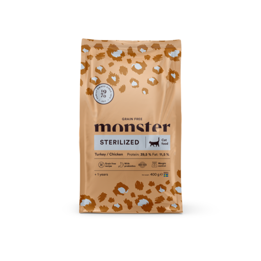 Monster Cat Grain Free Sterilized Turkey & Chicken Cat Food - Monster Dry Food - 7350040125670 - 1
