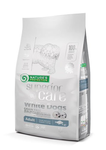 Nature’s Protection Superior Care Adult Small White Dogs Fish Dry Dog Food - Nature's Protection Dry Dog Food - 4771317456670 - 1