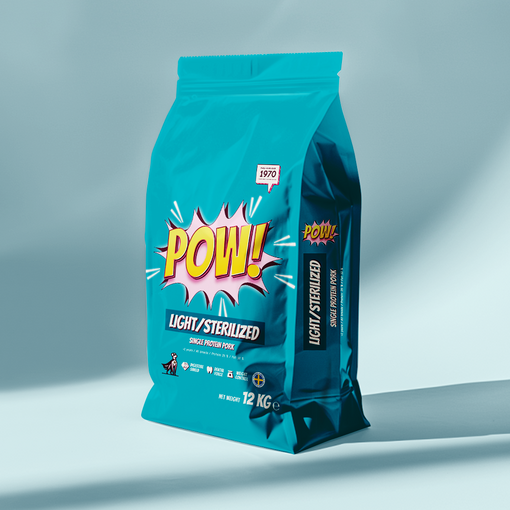 POW! Hundmat Ljus/ Steriliserad Enkelprotein Fläsk Possu Sika - Specialtorkad mat - 7350040129920 - 1
