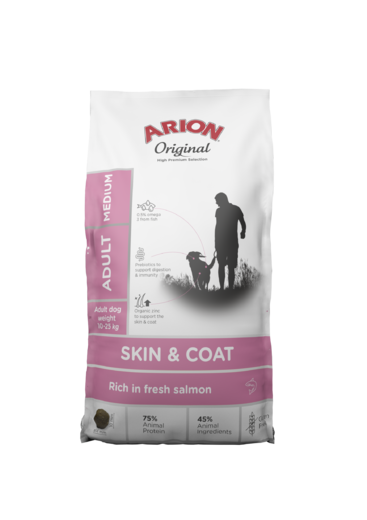 Arion Skin & Coat Adult Medium hundfoder 2kg - Arion torrfoder - 5414970060660 - 1