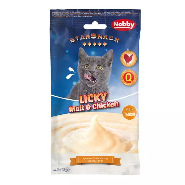 Licky Malt Chicken 5x15g kattsnack - Kattens godis - 4033766508820 - 1
