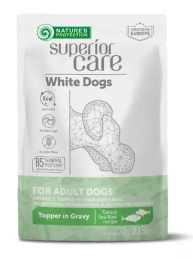 Nature’s Protection Superior Care White Adult Tuna & Zander 70 g - Dog Wet Foods - 4778006700120 - 1