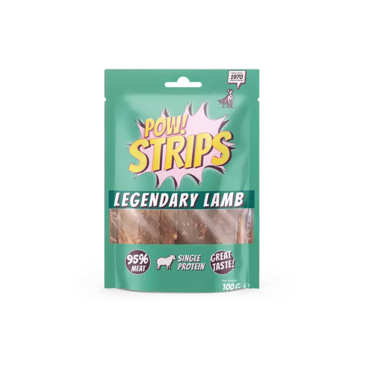 POW Strips Legendary Lamb 100g - Dog Treats - 7350040130070 - 1