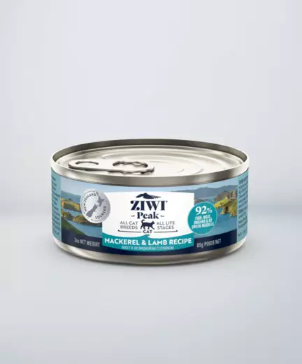 Ziwipeak Nya Zeeland Makrill & Lamm 85g burk kattmat våtmat - Våtmat i burk för katt - 9421016594320 - 1