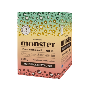 Monster Cat Adult Multipack Meat Lover 8 x 85g - Wet Cat Food Multipacks - 7350040126431 - 2