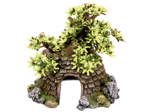 Nobby Aqua Ornaments Cottage with Tree Aquarium Decoration - Aquarium Decorations - 4033766282751 - 1