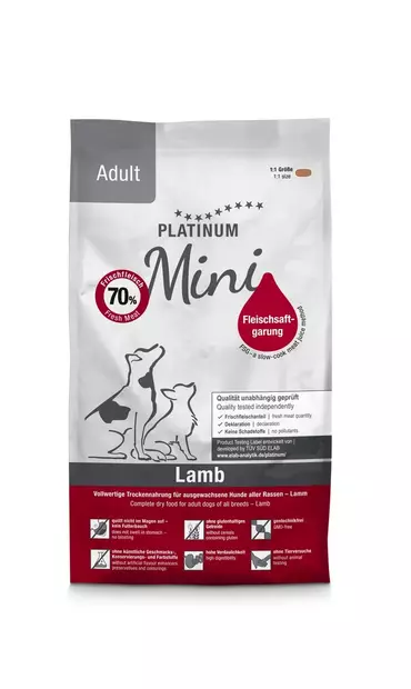 Platinum Adult Lamb MINI Dog Food 900 g - Platinum Dry Dog Food - 4260208742621 - 1