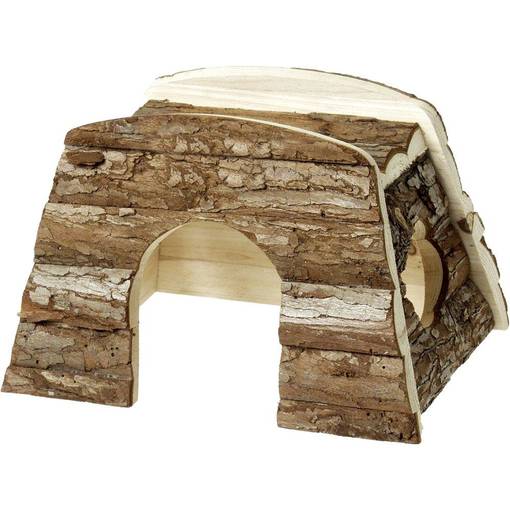 Flamingo Wooden House for Small Rodents - Rabbit and Rodent Nest Boxes and Accessories - 5400585009231 - 1