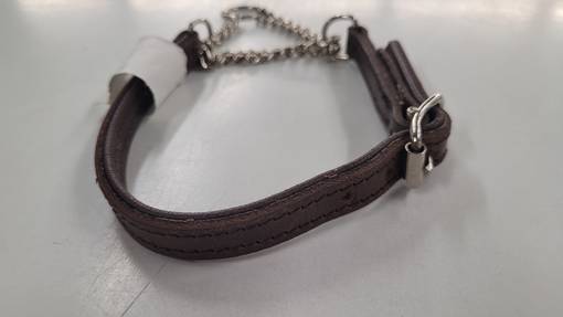 Hollola Adjustable Half-Choker Small Leather Collar - Half-Choke Dog Collars - HOL11 - 1