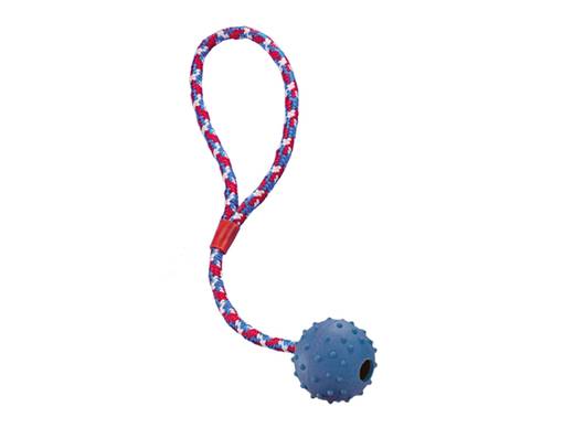 Nobby Rubber Line Tug Ball 7cm - Dog Training Toys - 4033766604621 - 1