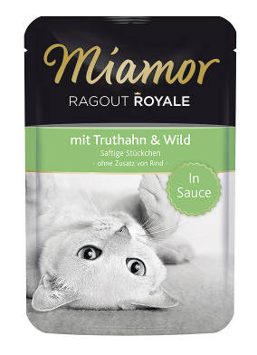 Miamor Ragout Royale Pute & Wild in Soße feuchtes Katzenfutter 100g - Nassfutterbeutel - 4000158740731 - 1