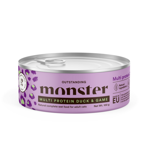 Monster Cat Multi Protein Ente/Wild 100g Katzen Nassfutter - Nassfutterdosen - 7350040124451 - 0