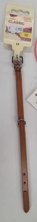 Saddles Classic Lederhalsband braun 27cm - Hunde Lederhalsbänder - 4047059302101 - 1