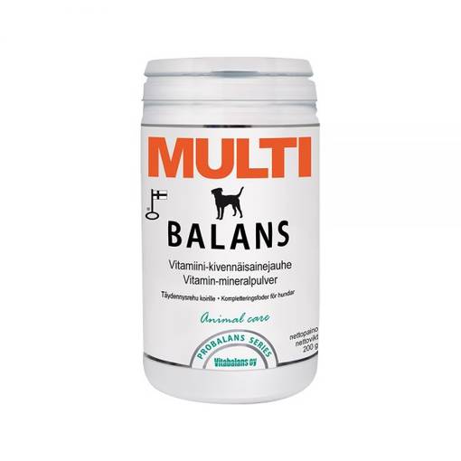 Vitabalans Probalanz MultiBalanz Vitamin-Mineral-Pulver 200g - Hunde-Nahrungsergänzungen - 6410530012031 - 1