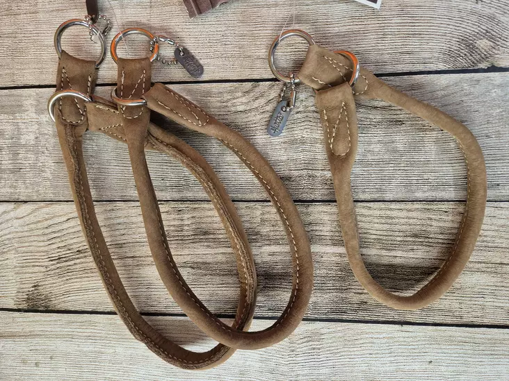 Hurtta Heljusterande Läderhalsband - Helt justerbara hundhalsband - 6410320914491 - 1