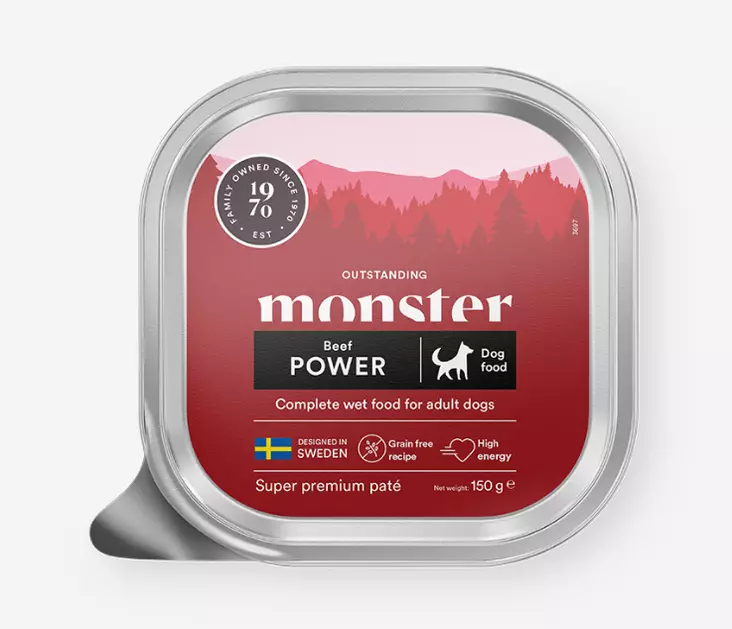 Monster Dog Power Pate Rind 150g Hundefutter - Hundnassfutter - 7350040128831 - 1