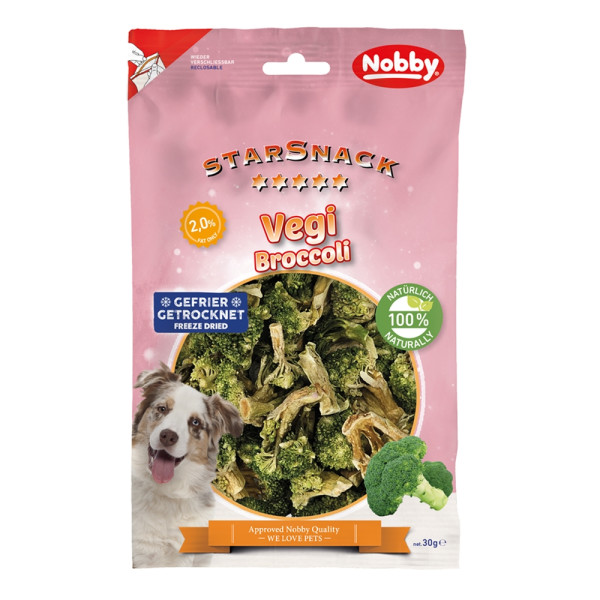 Nobby Stars Snack Vegi Broccoli 25g - Hundgodis - 4033766509391 - 1