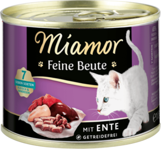 Miamor Fine Game Duck Canned Cat Food 185g - Wet Cat Food Cans - 4000158744432 - 1