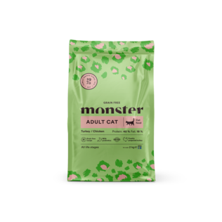 Monster Grain Free Adult Cat Turkey/Chicken Food - Monster Dry Food - 7350040125632 - 1