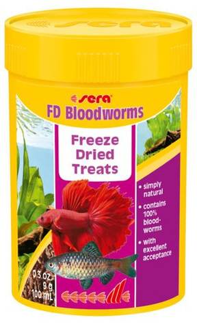 Sera FD Bloodworms - Dry Fish Food - 4001942011402 - 1