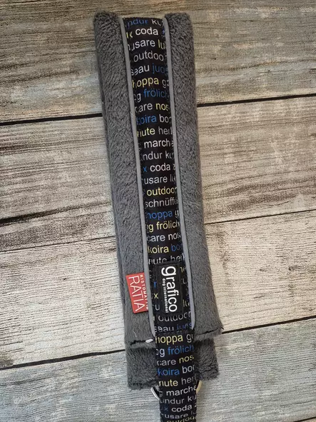 RATIA Plüsch-Halsband 4 Grau-Blau - Halsbänder mit halber Zugkraft für Hunde - 6430042790142 - 1