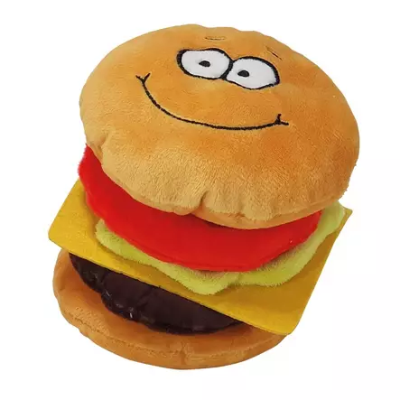 Nobby Happy Food Hamburger Dog Toy - Dog Plush Toys - 4033766657382 - 1