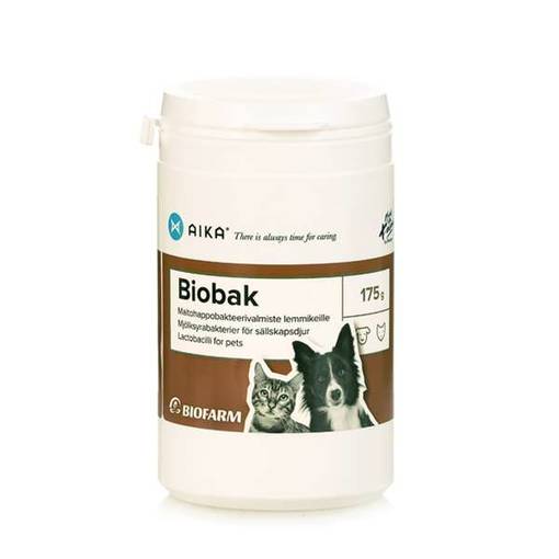 Biobak 175g Milchsäurebakterienpräparat für Haustiere - Hunde-Nahrungsergänzungen - 6416225005142 - 1