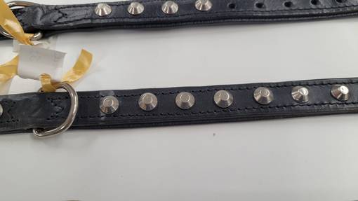 Hollolan Lederhalsband mit Nieten - Hunde Lederhalsbänder - HOLL22 - 1