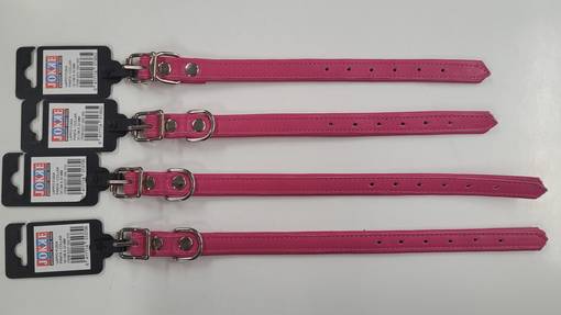 Jokke Lappo Fuchsia Leather Collar - Dog Leather Collars - 6417114313652 - 1