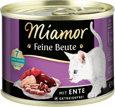 Miamor Feine Beute Ente Katzen Nassfutter 185g - Nassfutterdosen - 4000158744432 - 1