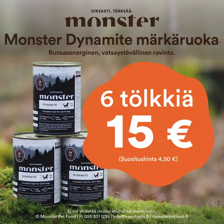 Monster Dynamite 6 x 400g feuchtes Hundefutter - Hundnassfutter - 7350040126172 - 2