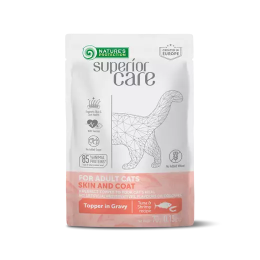 Natures Protection SC Skin Coat 70g - Wet Cat Food Pouches - 4779051637492 - 1