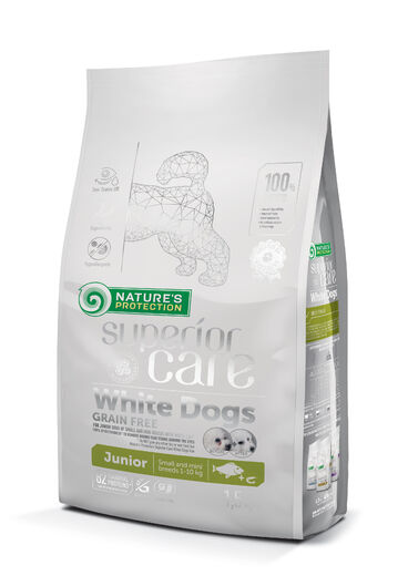 Natures Protection Superior Care White Dogs Junior Small & Mini Puppy Food 1.5kg - Nature's Protection Dry Dog Food - 4771317458292 - 1