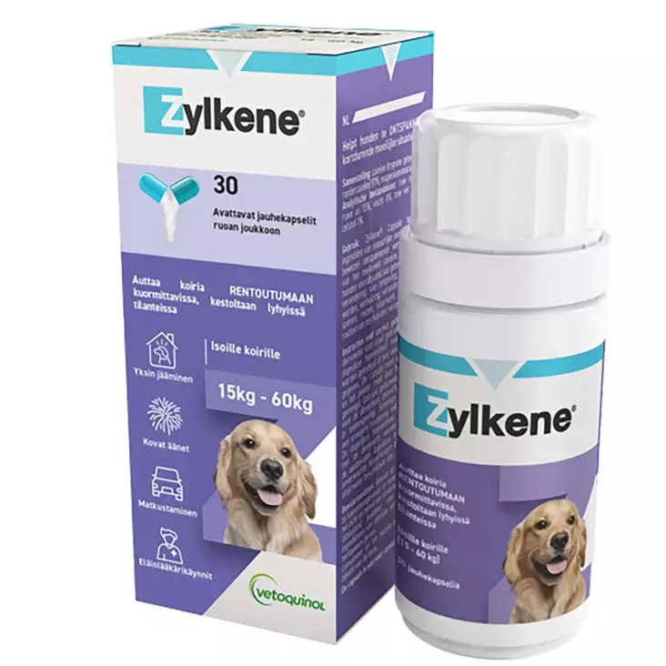 Zylkene 450mg för hundar 15-60 kg 30 kapslar - Hundtillskott - 6430033030622 - 1