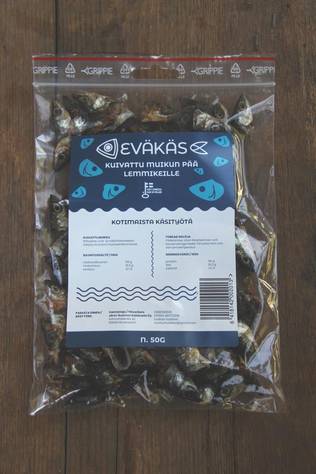 Eväkäs Torkad Sikhuvud Godis för Hundar och Katter 50g - Hundgodis - 6418142002013 - 2