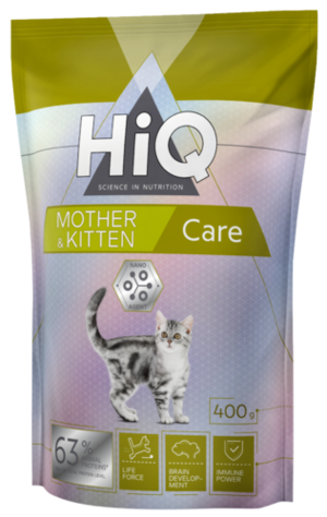 HiQ Mother & Kitten Care 400 g - Specialized Dry Cat Food - 4771317463883 - 1