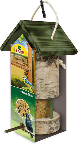 JR Farm Peanut Bar Peanut Tower Bird Feeder for Outdoor Birds - Bird Food and Treats - 4024344163883 - 1