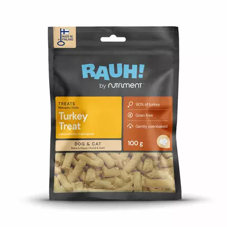 RAUH! Kalkonläckerbit 100g för Katter och Hundar - Hundgodis - 6438047713043 - 2