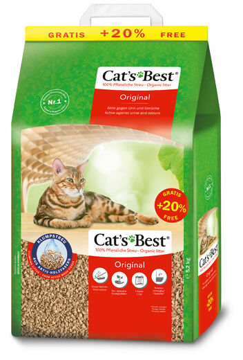 Cat's Best Original Wood-Based Cat Litter 10+2 L - Wood-Based Cat Litter - 4002973191163 - 1