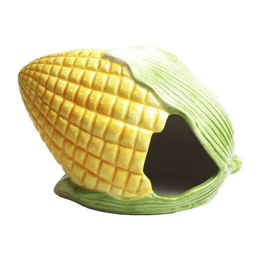 HappyPet Ceramic Corn Nest for Rodents - Rabbit and Rodent Nest Boxes and Accessories - 701029131903 - 1