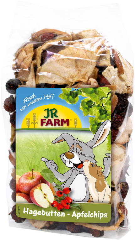 JR FARM Rose Hip - Apple Chips Rose Hip-Apple Slices 125g - Rabbit and Rodent Treats - 4024344004063 - 1