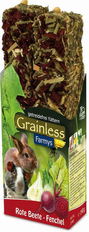 Jr. Farm Grainless Farmys Leckerstange Rote Beete & Fenchel für Nagetiere 140g - Kanin- und Nagerleckerlis - 4024344214653 - 1