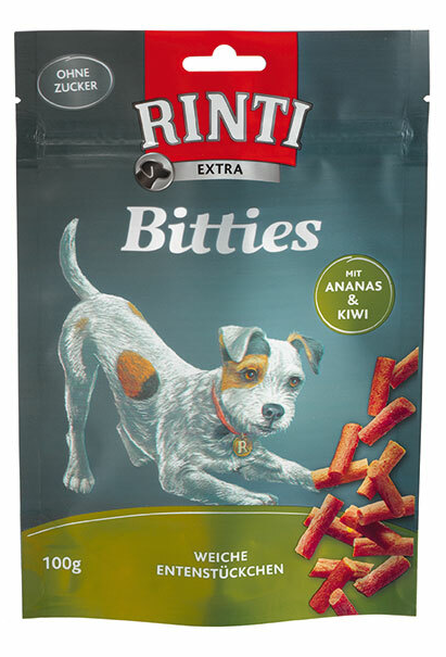 Rinti Bitties Ente Ananas Kiwi 100g - Hundeleckerlis - 4000158913463 - 1