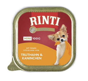Rinti Gold Mini Puten & Kaninchen 100g - Hundnassfutter - 4000158920263 - 1